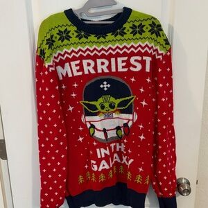 Star Wars Festive Red and Green Crewneck Sweater
